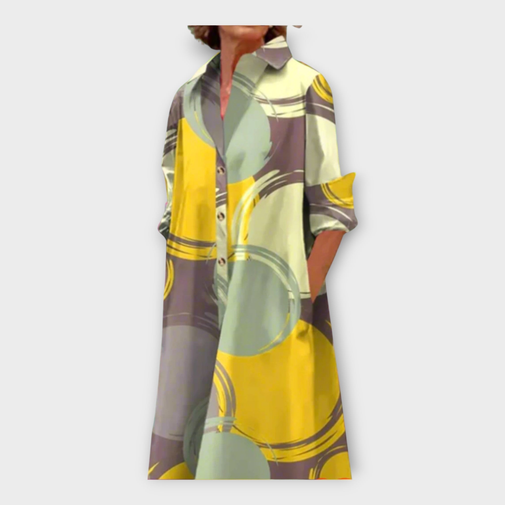 Robe Artisanale à Motif Géométrique