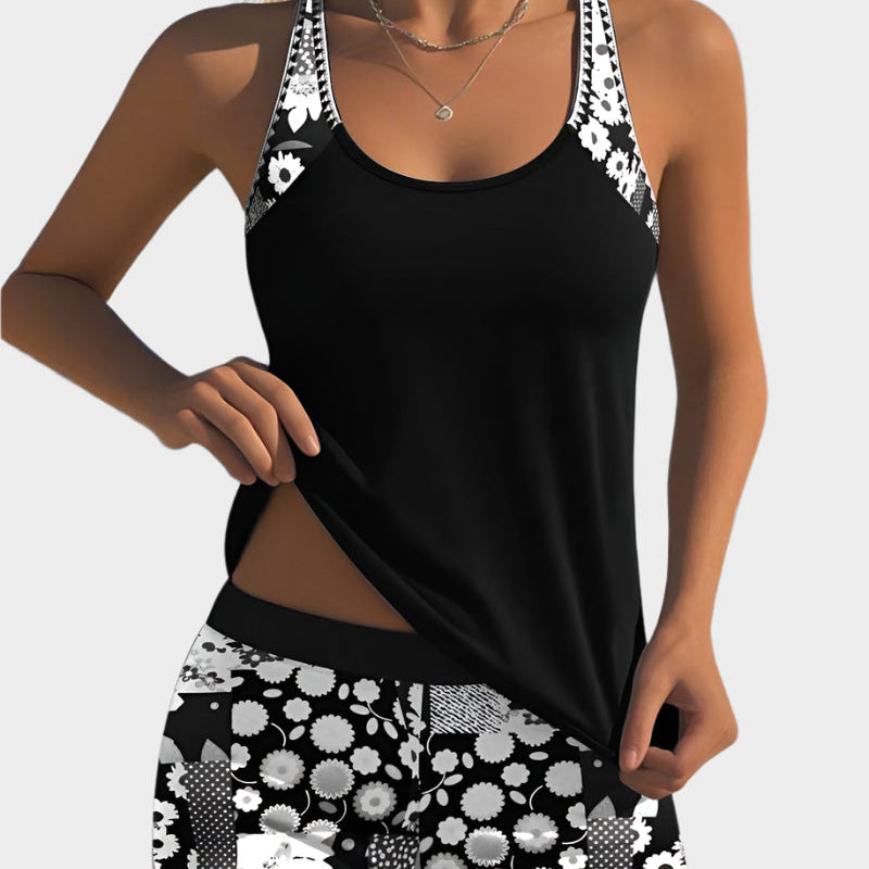 Confortable bikini à motifs floraux