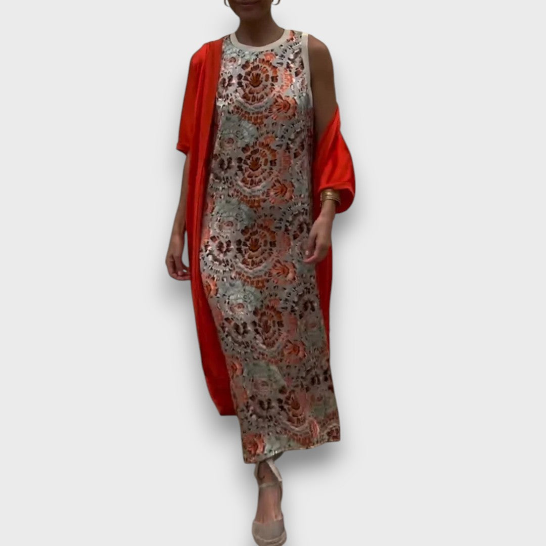 Maxi Robe avec Cardigan