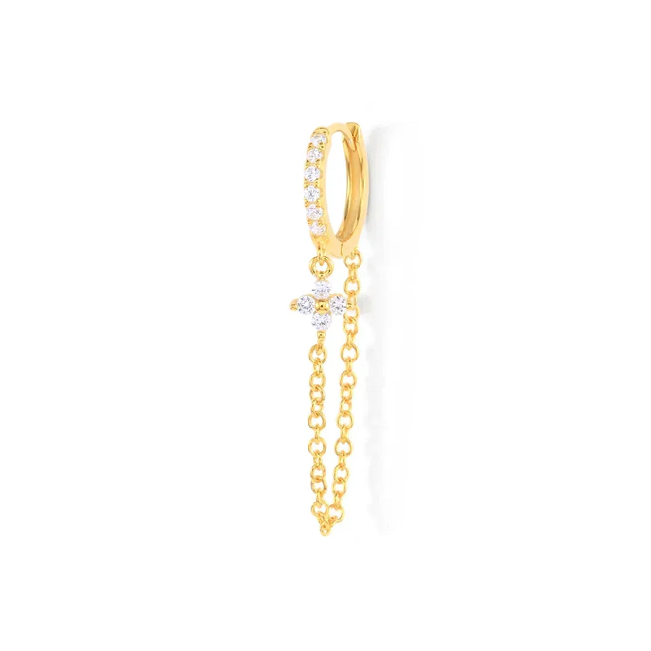 Clarissa – Boucles d'oreilles en or au design carré élégant.