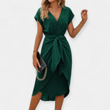 Robe Midi Verte Élégante