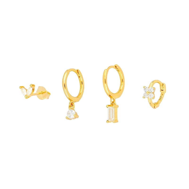 Melanie – Boucles d'oreilles en or délicat avec une texture raffinée.