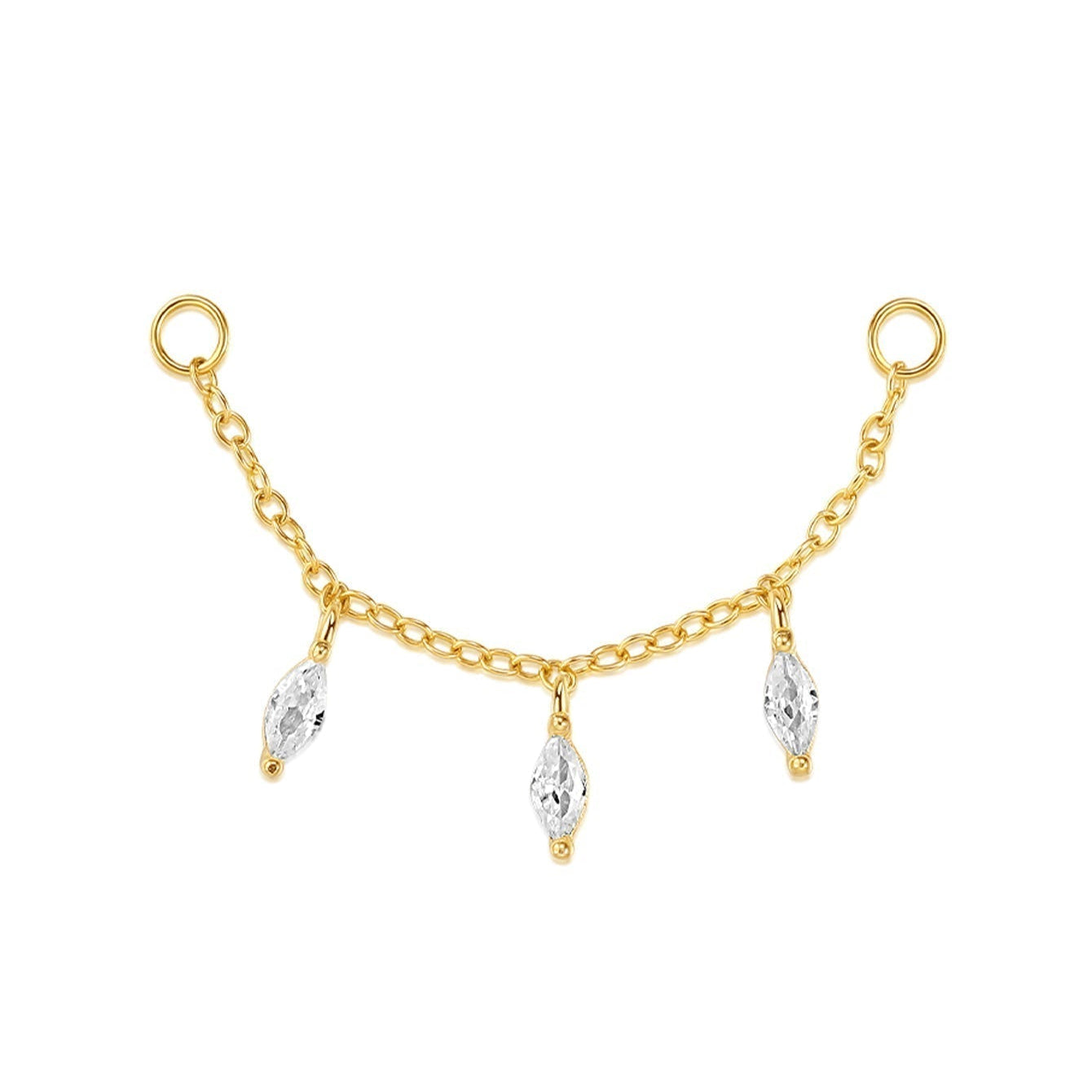 Elizabeth – Boucles d'oreilles en or au design classique.