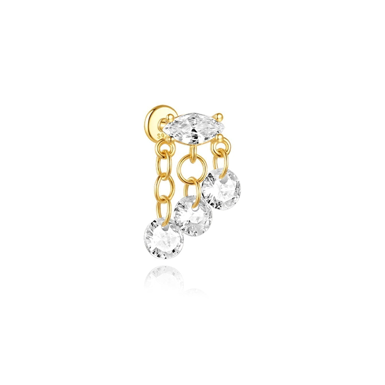 Elizabeth – Boucles d'oreilles en or au design classique.