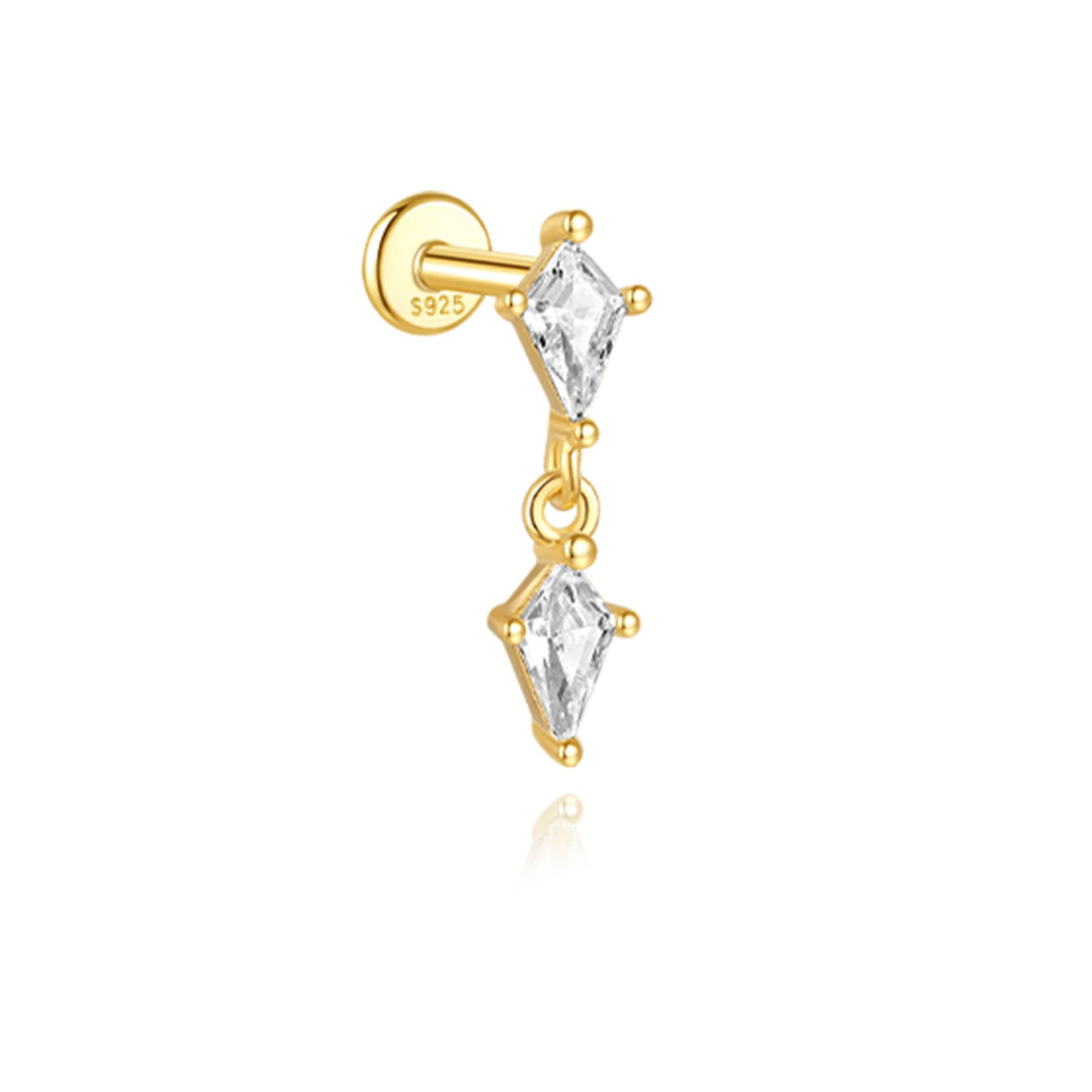 Elizabeth – Boucles d'oreilles en or au design classique.