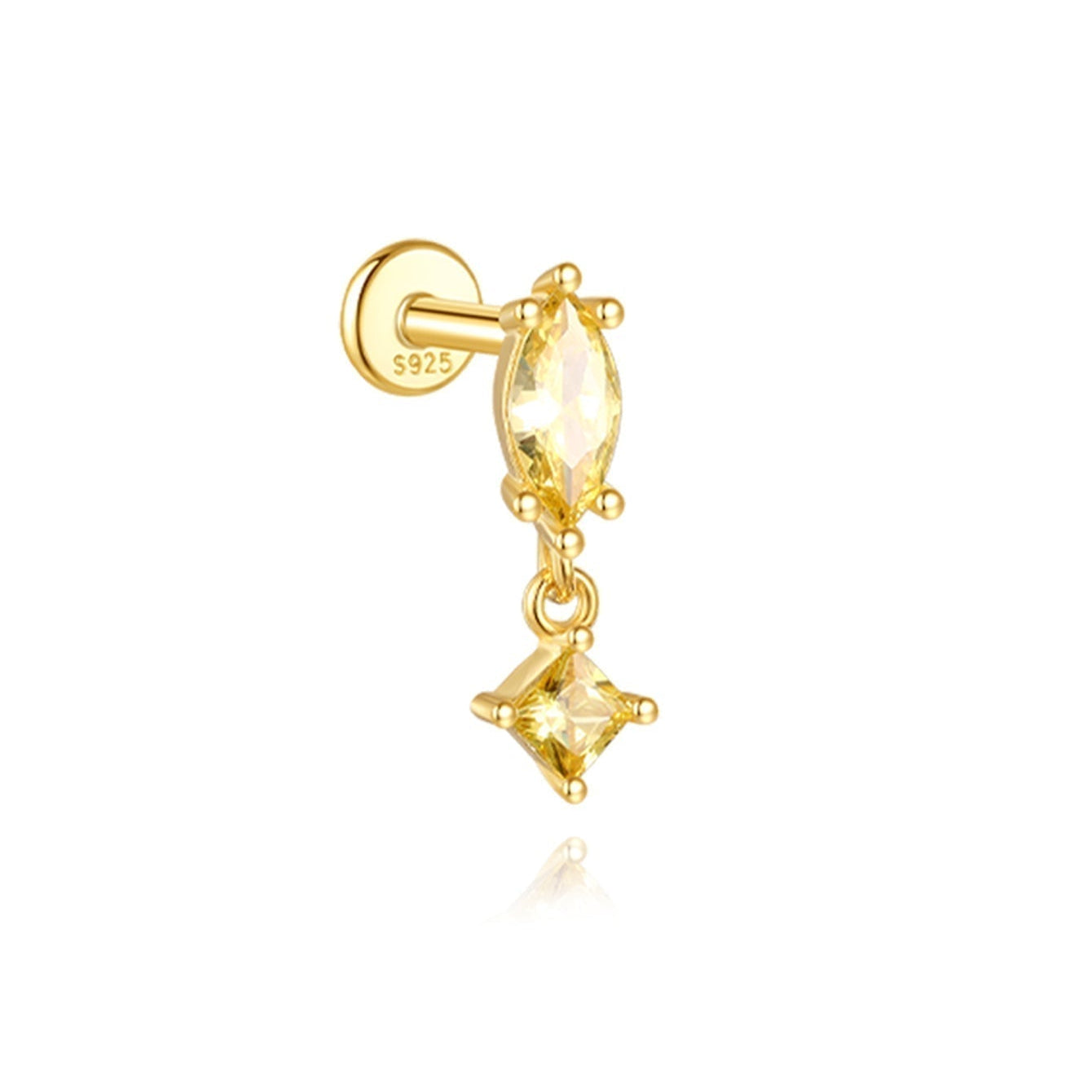 Elizabeth – Boucles d'oreilles en or au design classique.