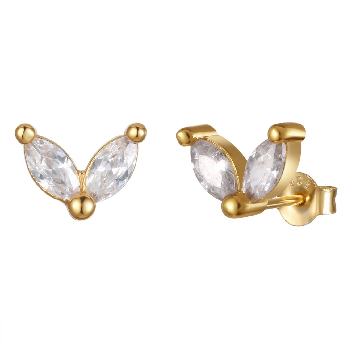 Melanie – Boucles d'oreilles en or délicat avec une texture raffinée.