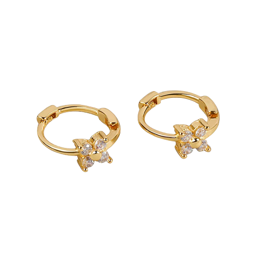 Melanie – Boucles d'oreilles en or délicat avec une texture raffinée.