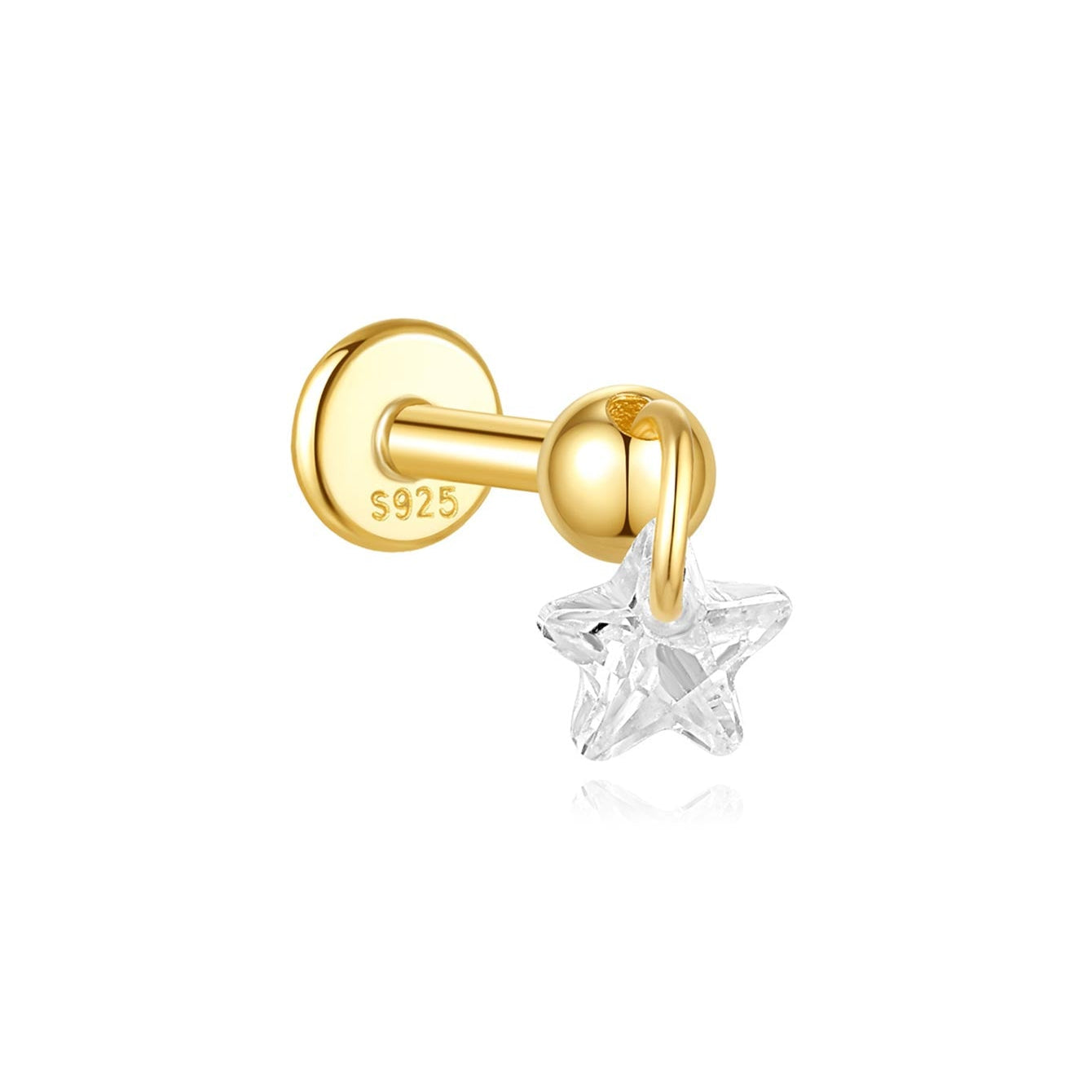 Selina – Boucles d'oreilles dorées délicates avec un charmant détail mobile.