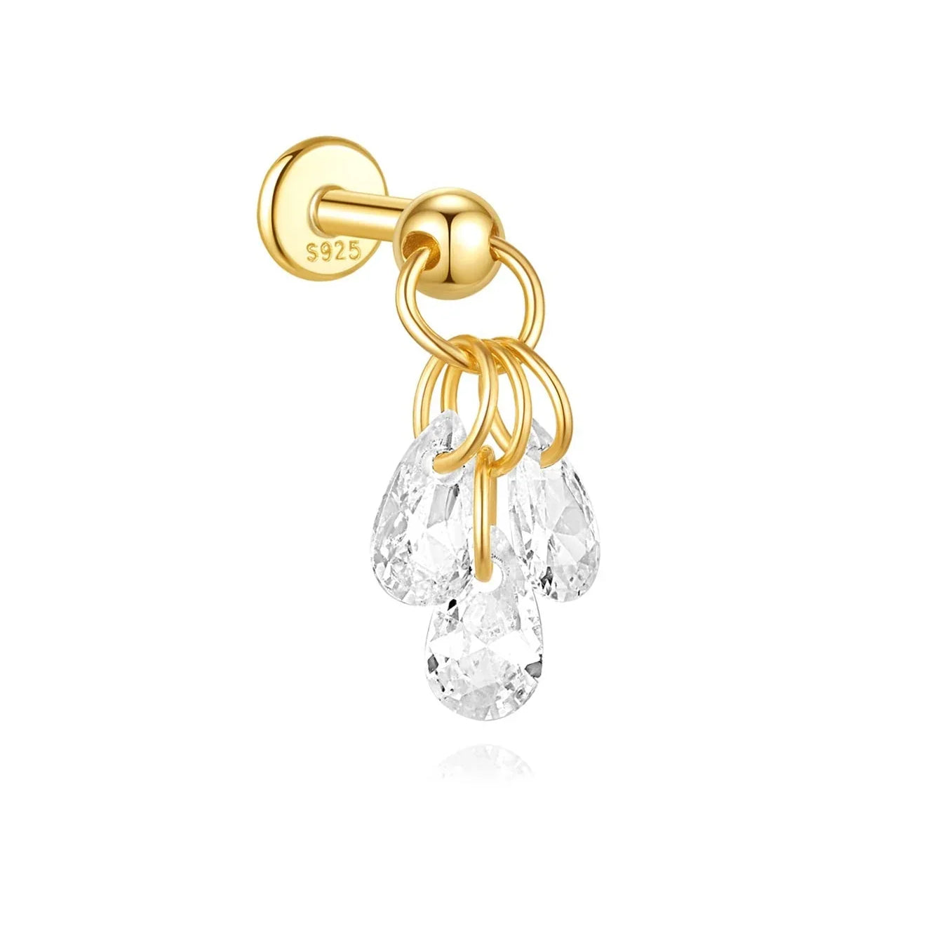 Johana-Marie – Boucles d'oreilles en or à finition texturée.