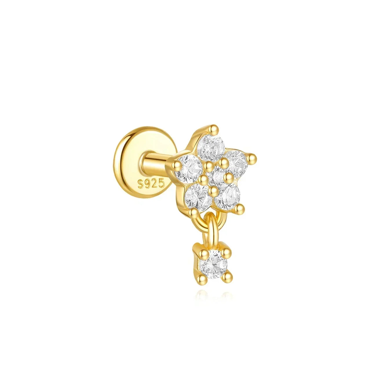 Johana-Marie – Boucles d'oreilles en or à finition texturée.