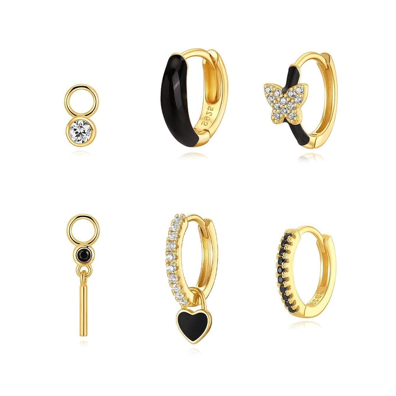 Theresia – Boucles d'oreilles en or au design délicat.