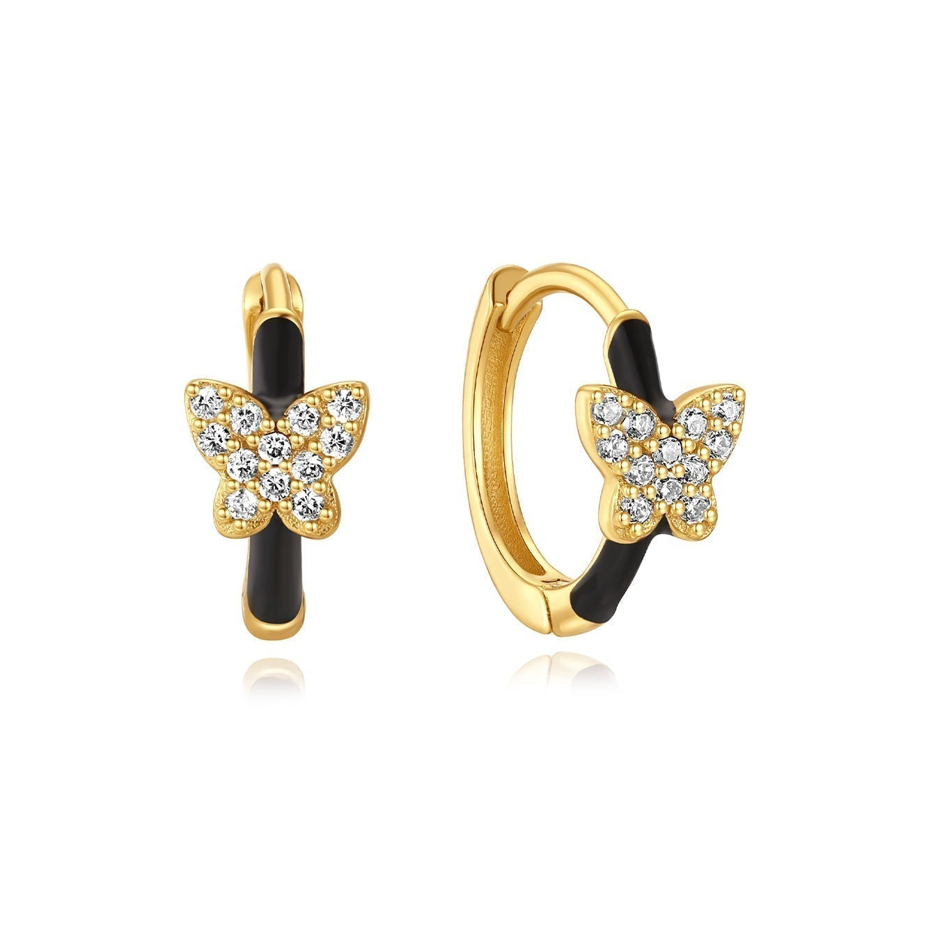 Theresia – Boucles d'oreilles en or au design délicat.