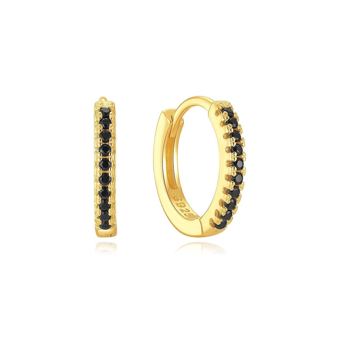 Theresia – Boucles d'oreilles en or au design délicat.