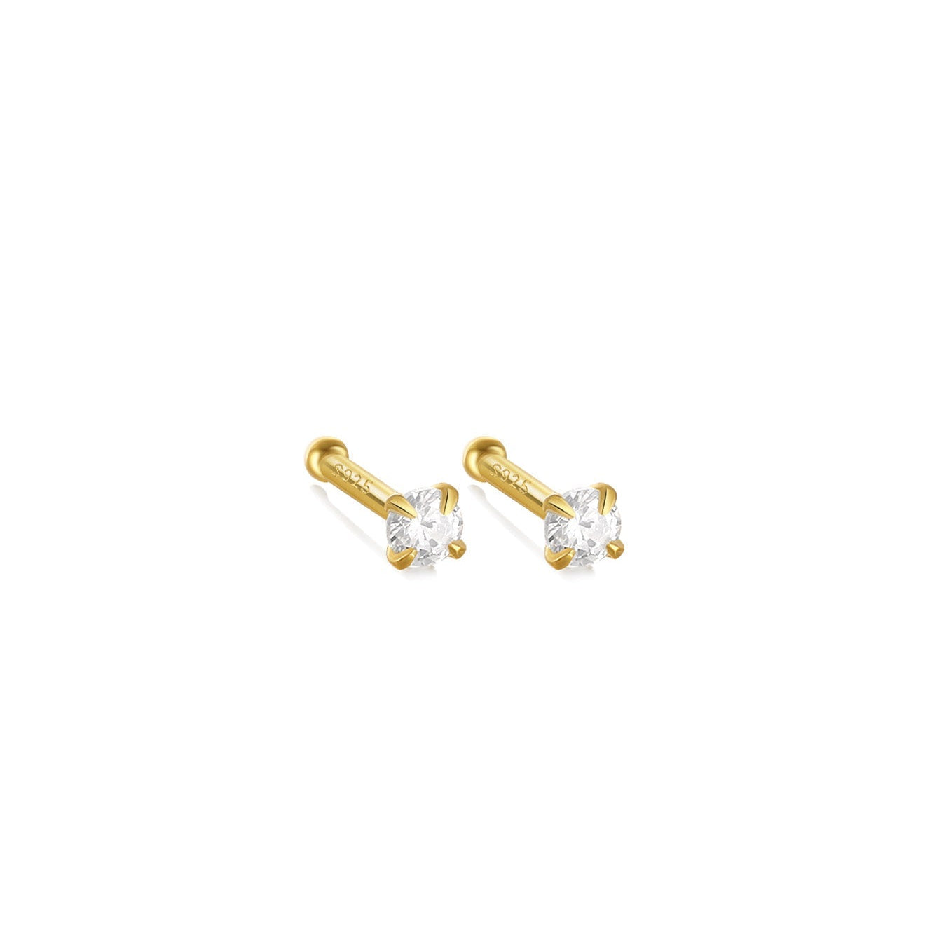 Marta – Boucles d'oreilles en or au design classique.