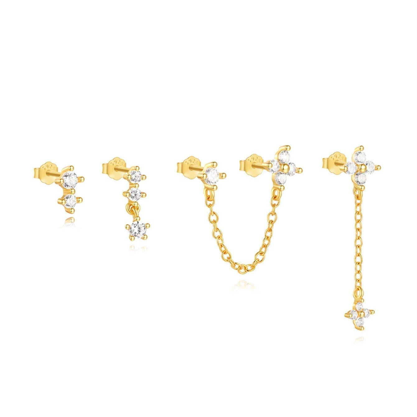 Mira – Boucles d'oreilles en or délicates à finition lisse.