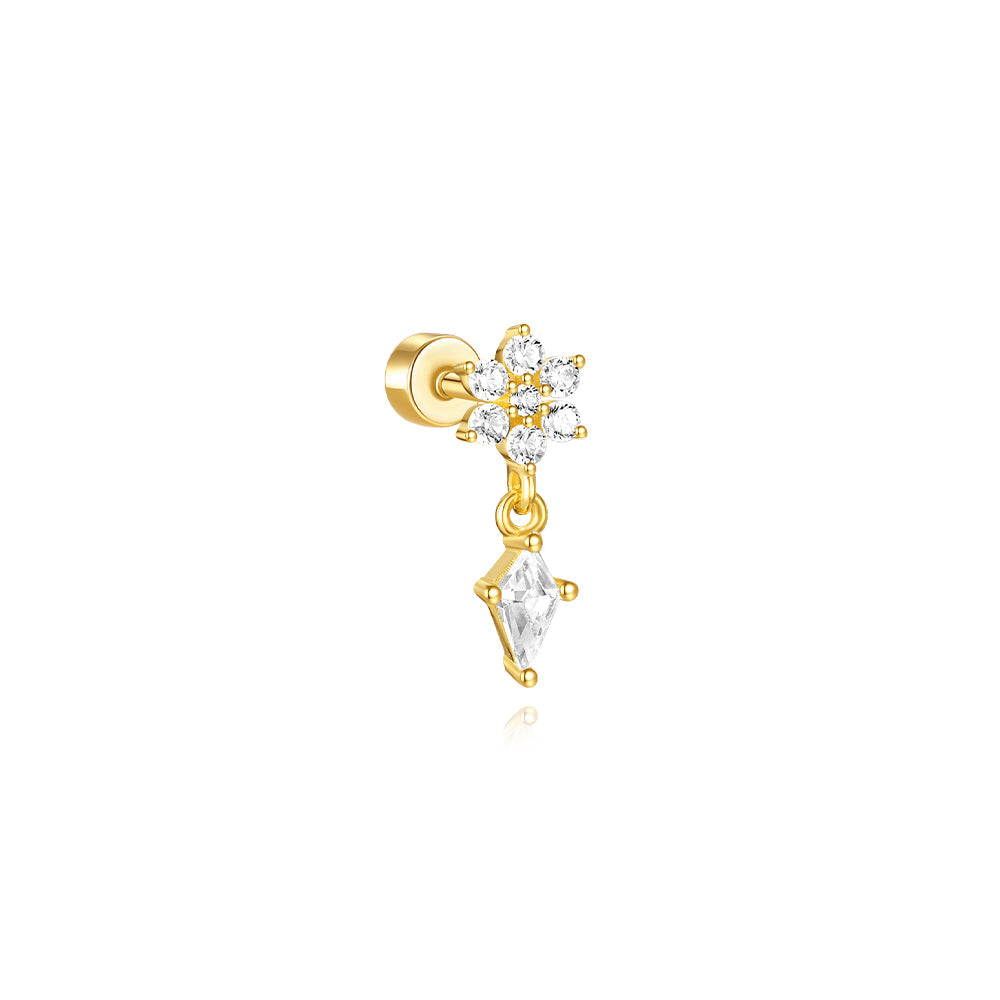 Klara – Boucles d'oreilles dorées délicates au design élégant.