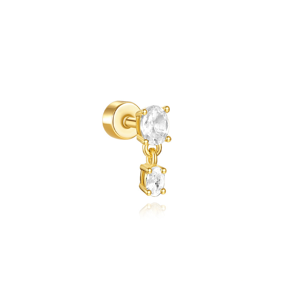 Klara – Boucles d'oreilles dorées délicates au design élégant.