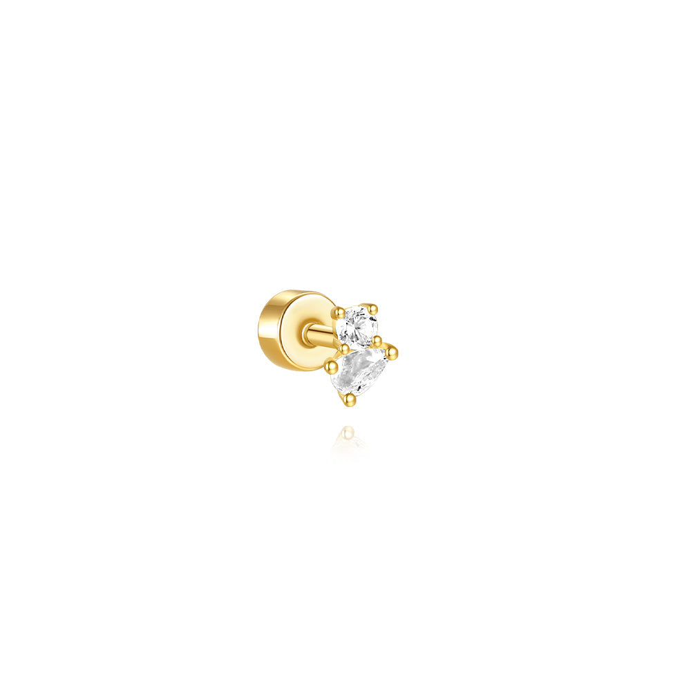 Klara – Boucles d'oreilles dorées délicates au design élégant.