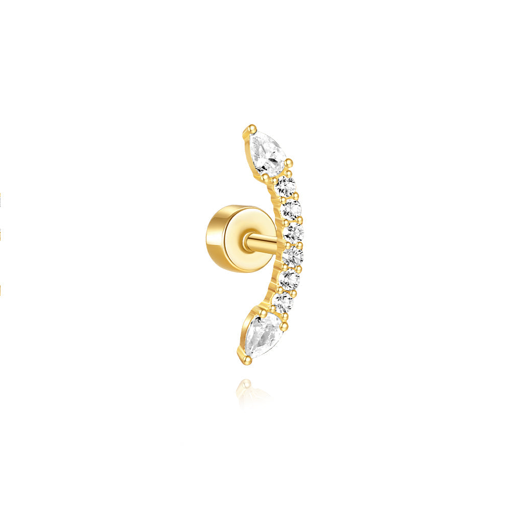 Klara – Boucles d'oreilles dorées délicates au design élégant.