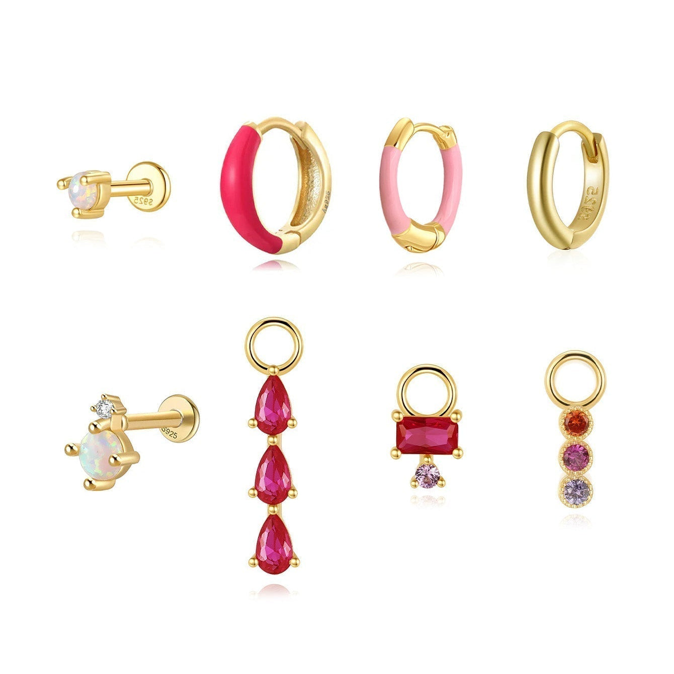 Elena – Boucles d'oreilles en or à texture structurée.