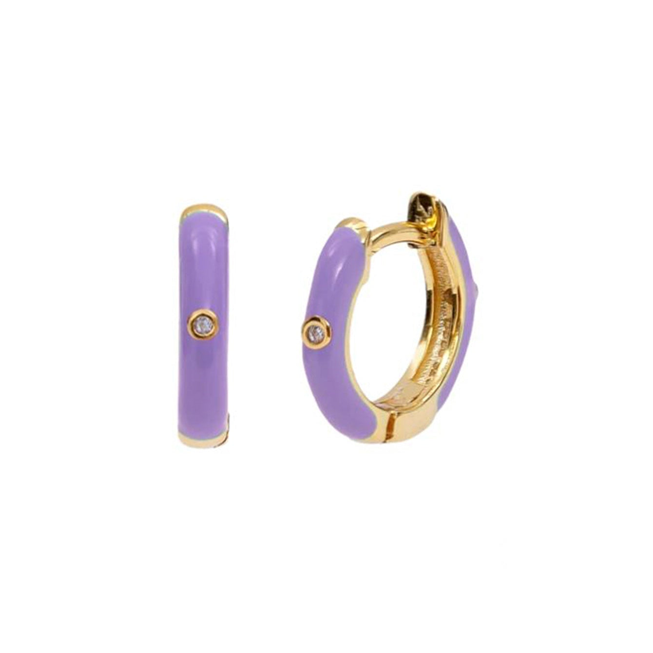 Isabela – Boucles d'oreilles géométriques délicates en or.
