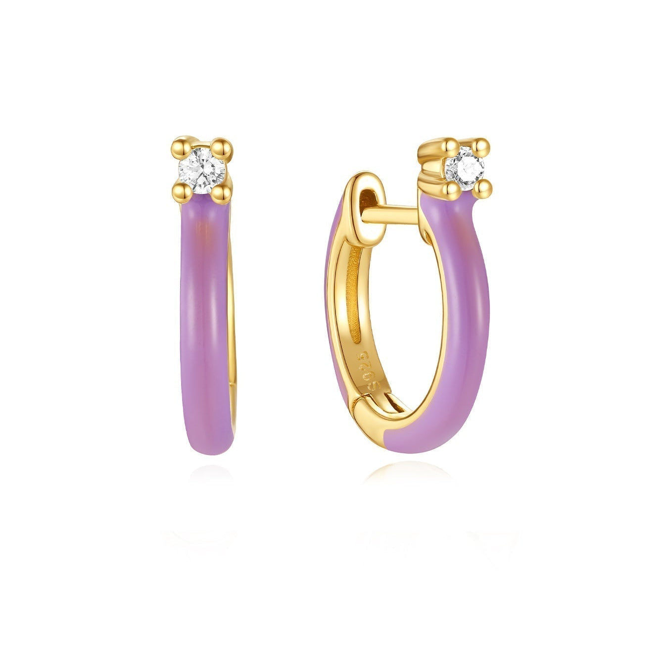 Isabela – Boucles d'oreilles géométriques délicates en or.