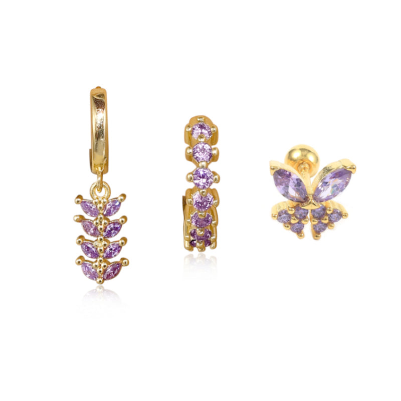 Isabela – Boucles d'oreilles géométriques délicates en or.