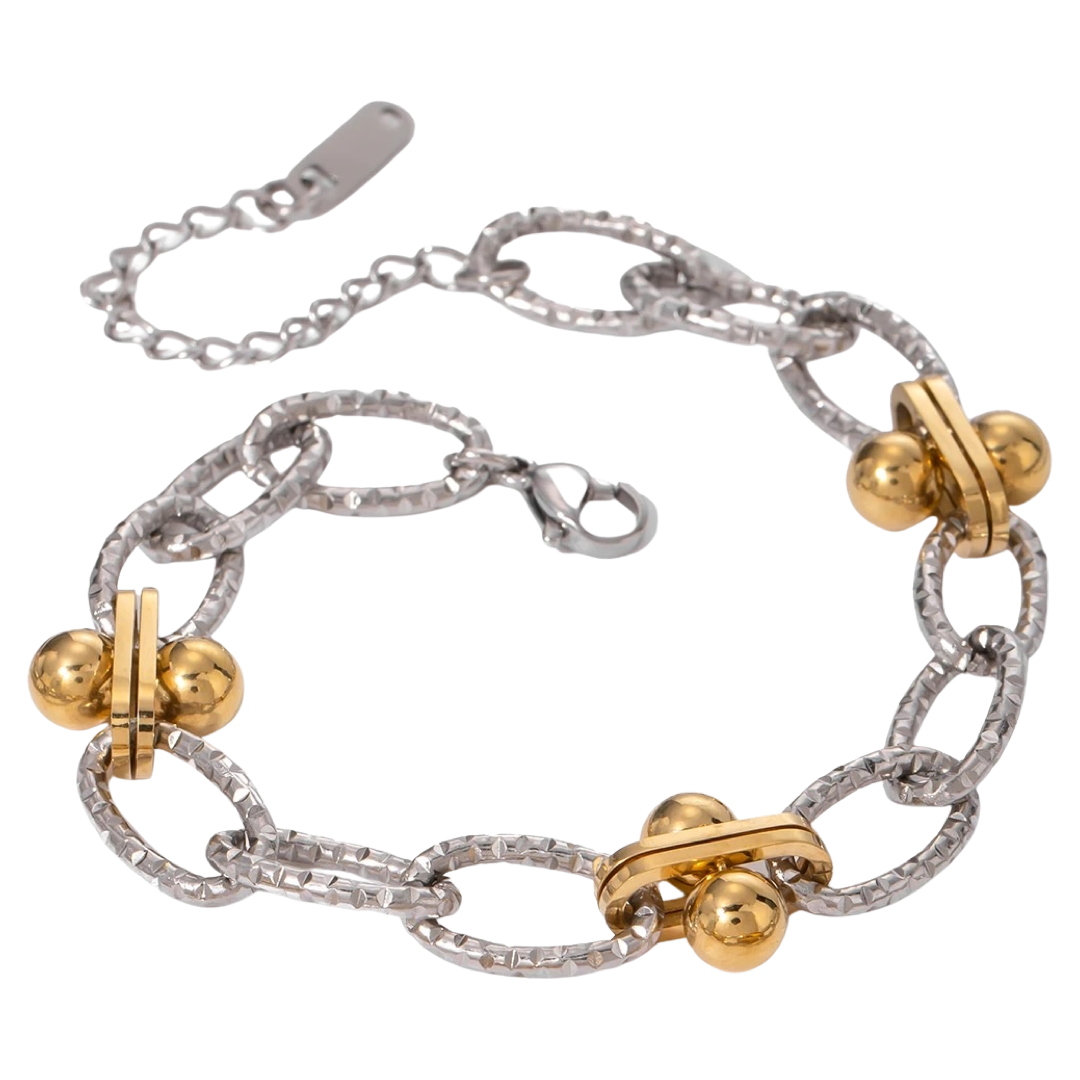 Klara – Bracelet en or orné de perles