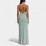 Maxi Robe avec Col et Ceinture