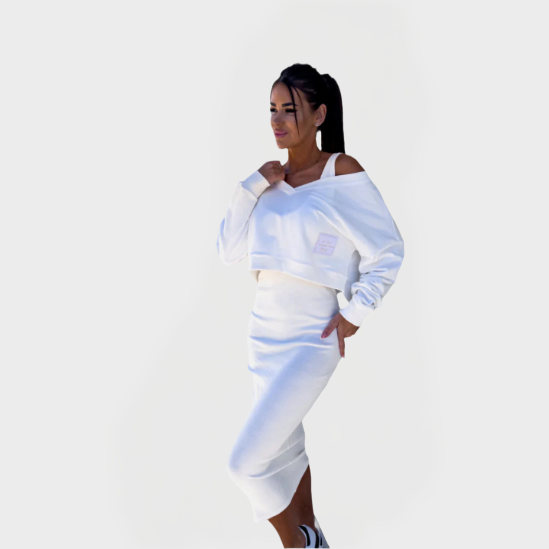 Ensemble Estival : Sweat et Robe Alliant Confort et Élégance