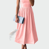 Robe Midi Chic à Bretelles