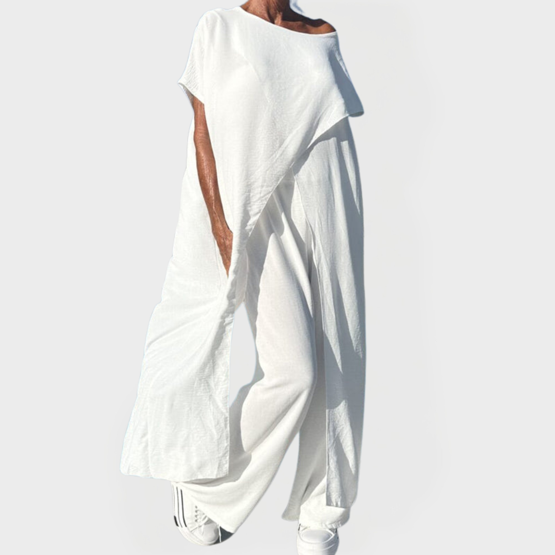 Ensemble Uni avec Haut et Pantalon à Décolleté