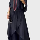 Ensemble Deux Pièces en Chiffon : Haut Large et Pantalon Déchiré