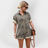 Combinaison à Imprimé Léopard