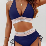 Ensemble de Bikini à Taille Haute avec Soutien Ventral