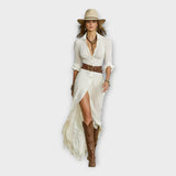 Robe maxi au style bohème chic