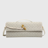 Cerise | Luxe Intrecciato Suede Clutch