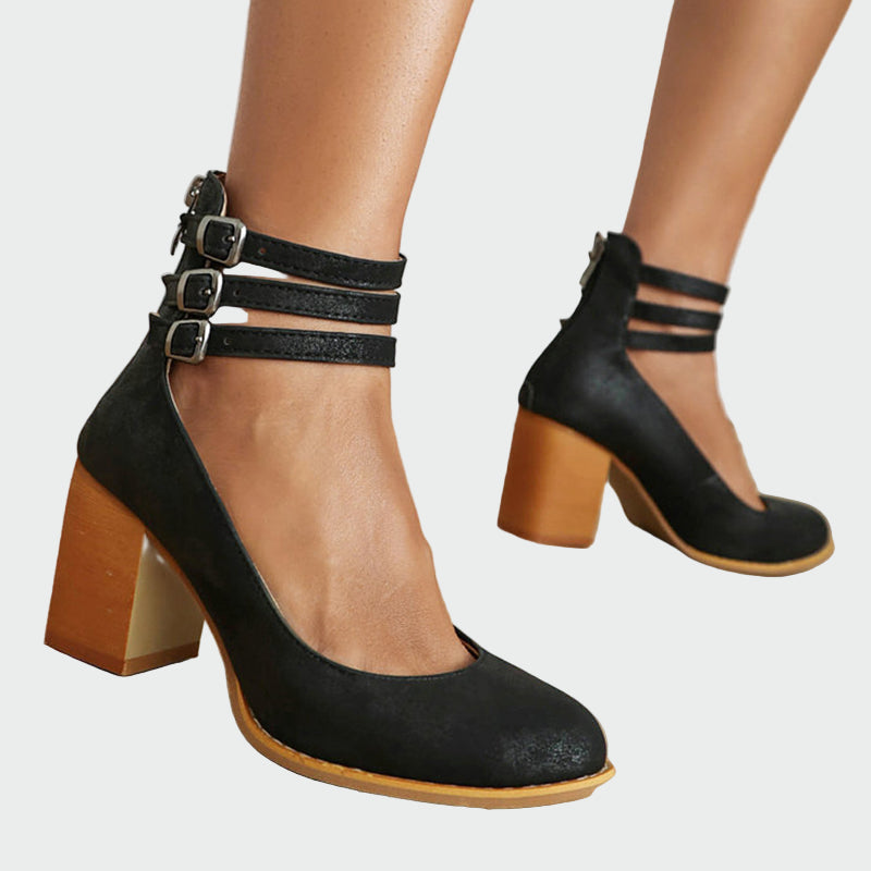 Kaa™ | Sandales Chic à Talon Large