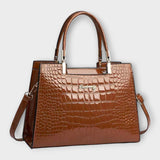 Gianna Boutique - Sac Bandoulière en Cuir Crocodile Éclatant