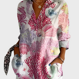 Chemisier en Coton à Imprimé Floral