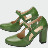 Escarpins à talon confortable avec bride en T