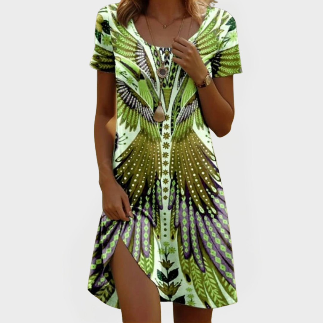 "Robe Vintage à Manches Courtes" can be rewritten as "Robe Vintage à Manches Courtes Élégante".