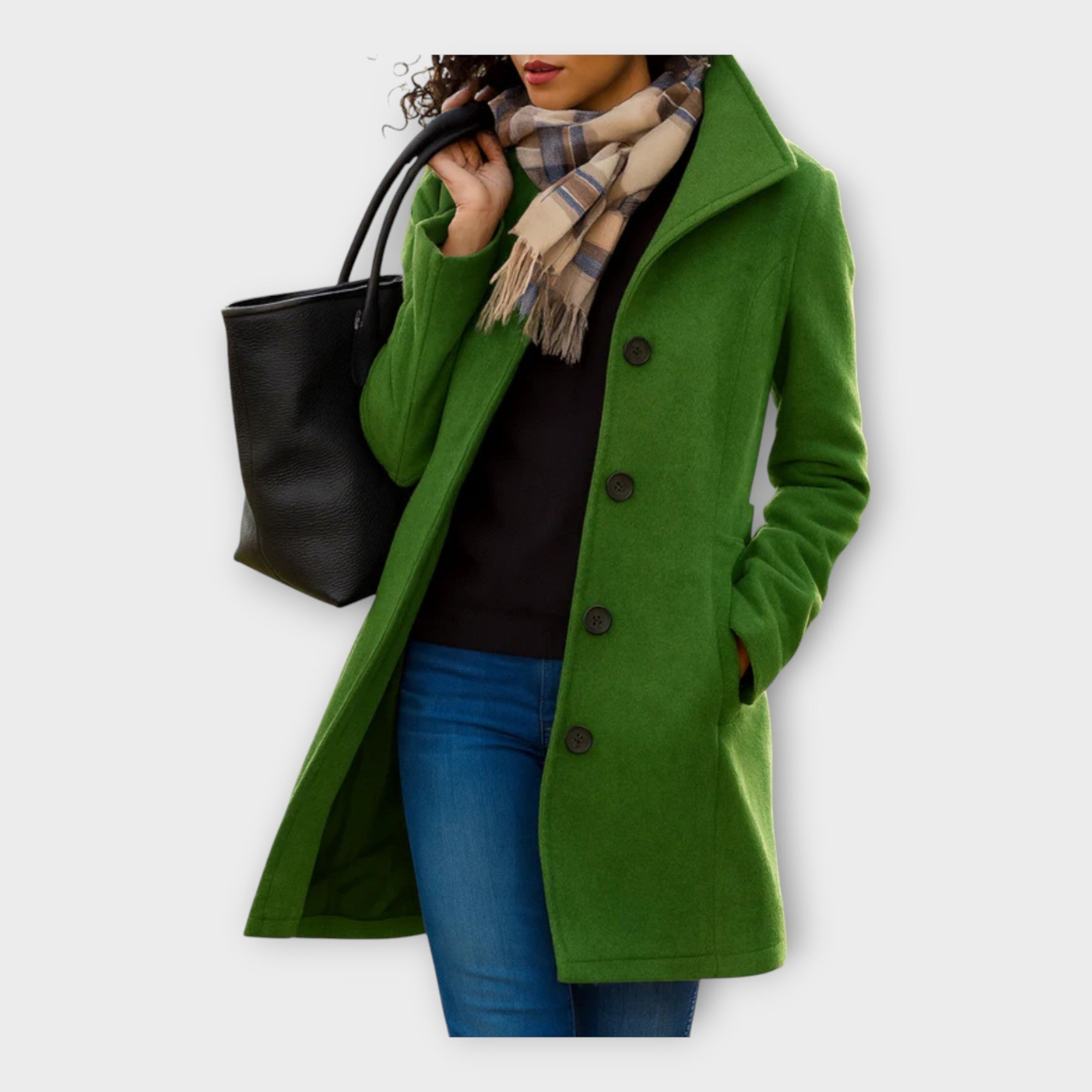 Veste Élégante en Laine avec Boutons