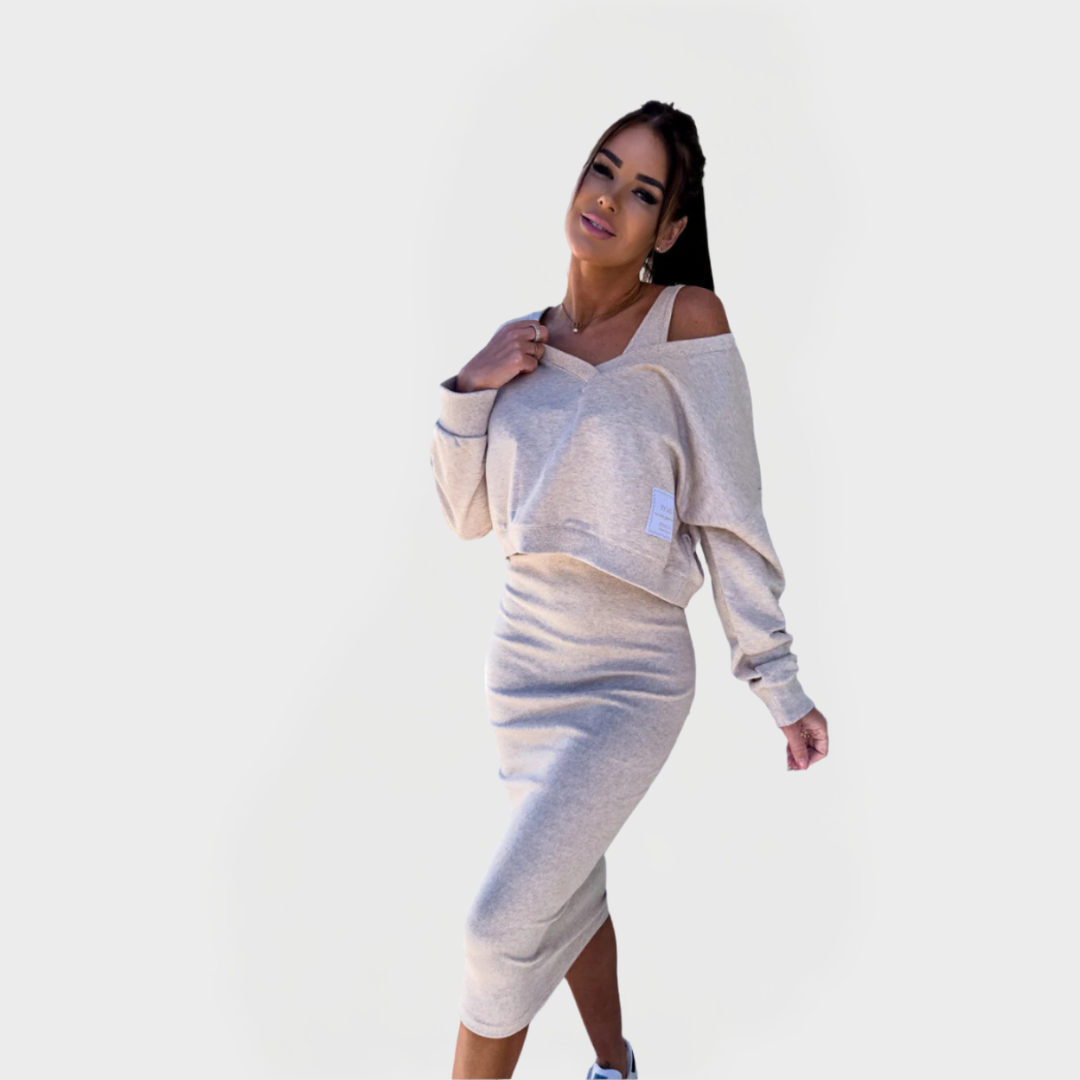 Ensemble Estival : Sweat et Robe Alliant Confort et Élégance