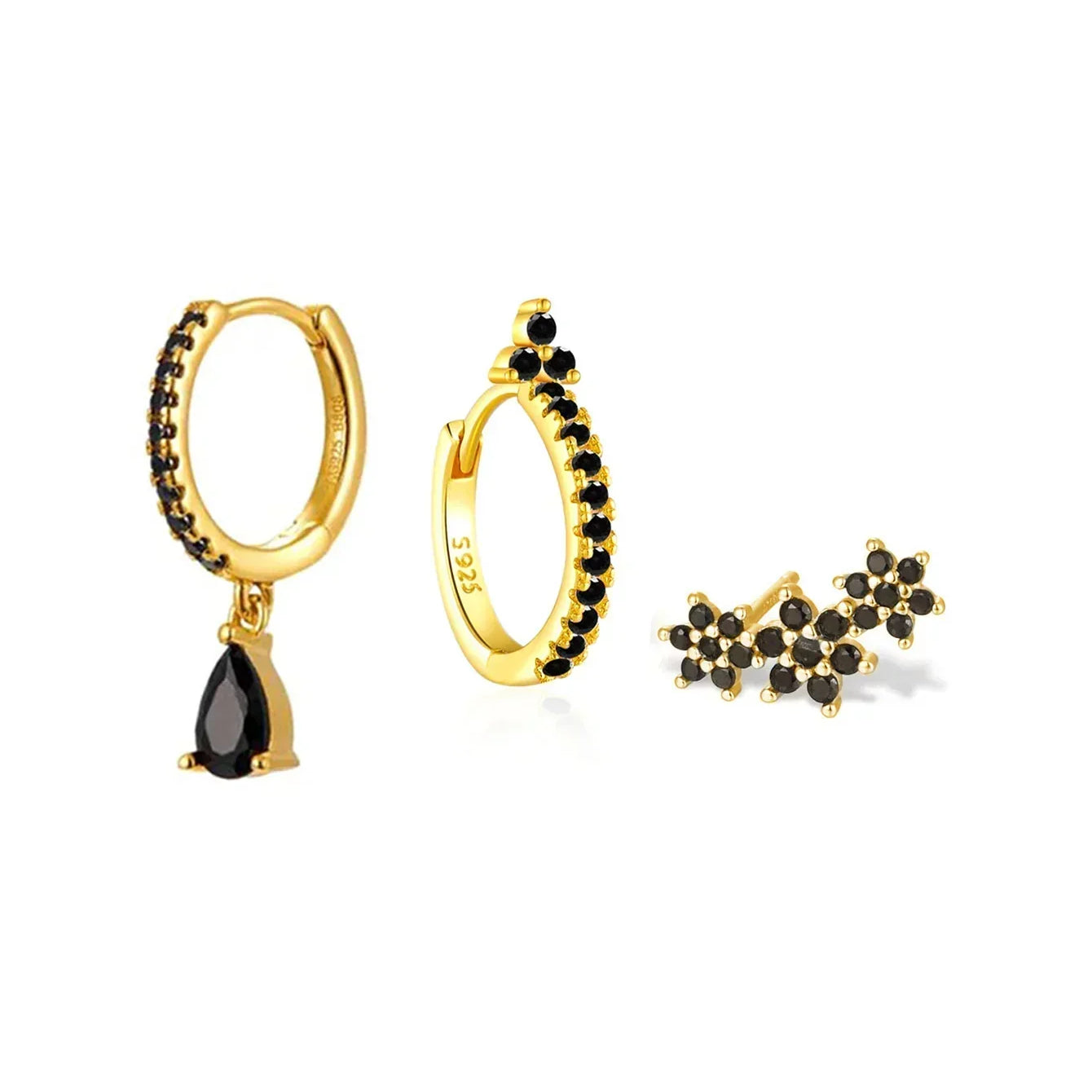 Sabina – Boucles d'oreilles modernes en or.