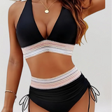 Ensemble de Bikini à Taille Haute avec Soutien Ventral