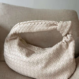 Giselle | Sac Bandoulière Tressé Moyen avec Nœud