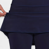 Short taille haute avec jupe intégrée