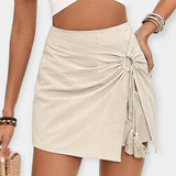 Jupe courte taille haute